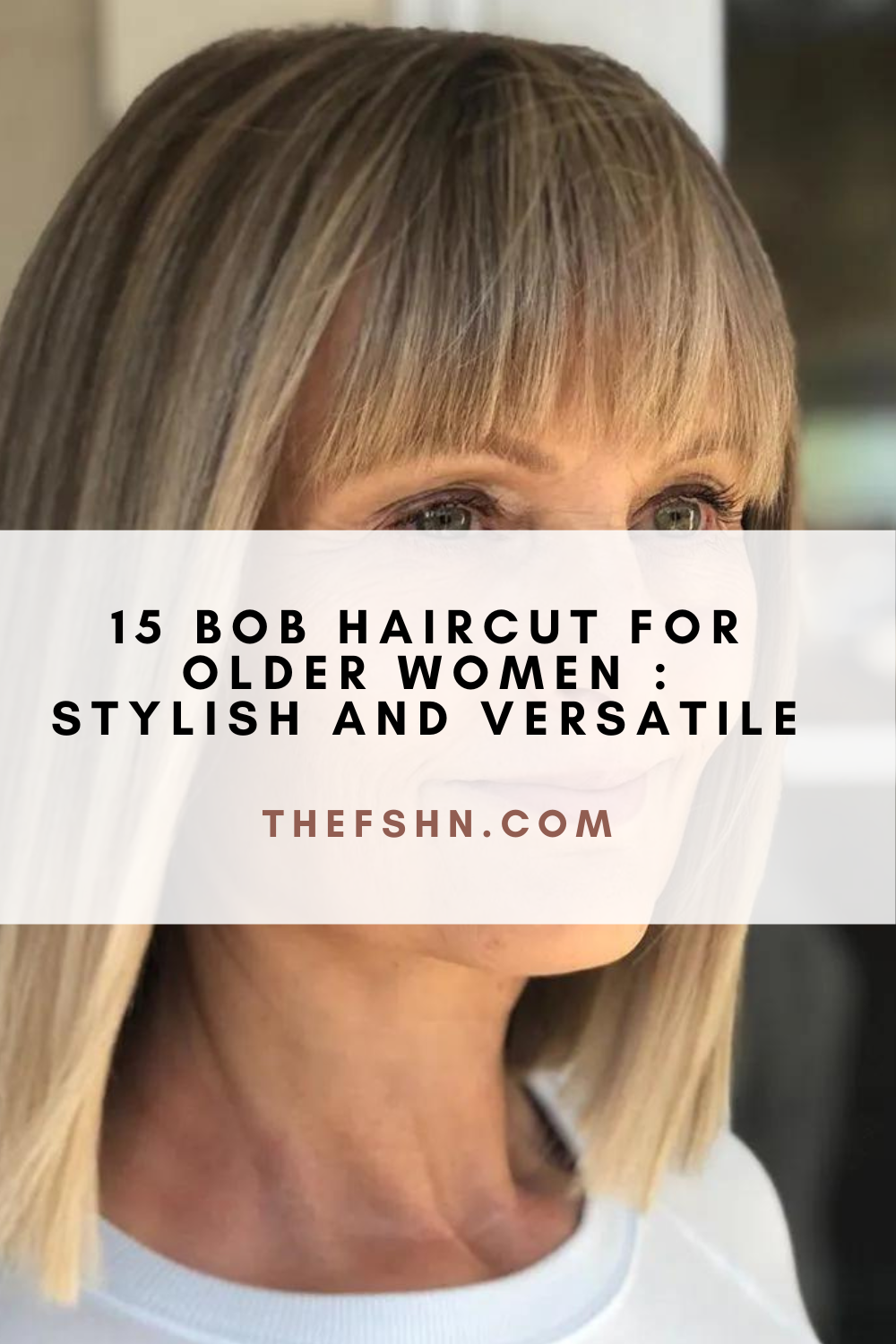 classic bob haircut for older woman